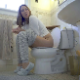 A mature woman sits on a toilet, tells us how she has been holding it in for a while, then takes a smooth, long shit with subtle plop sounds. She pisses, wipes her ass, and shows us her ass. Presented in 720P HD. Over 8 minutes.